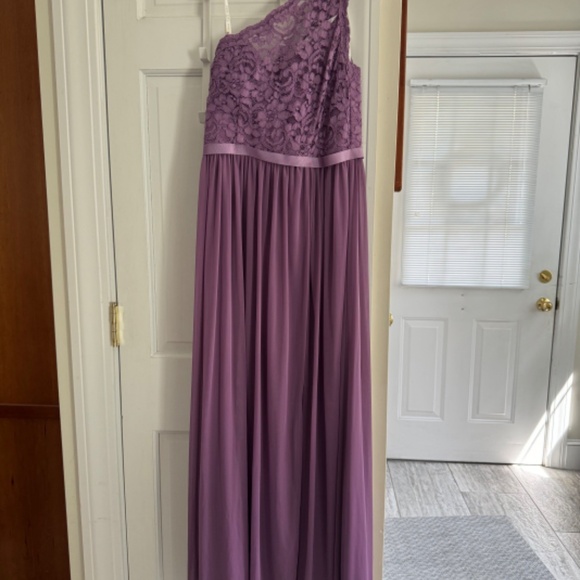 David’s Bridal Long Purple Bridesmaid Dress - Picture 5 of 5